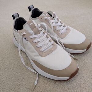 TRUE Beige & White Men's Lightweight Sneakers